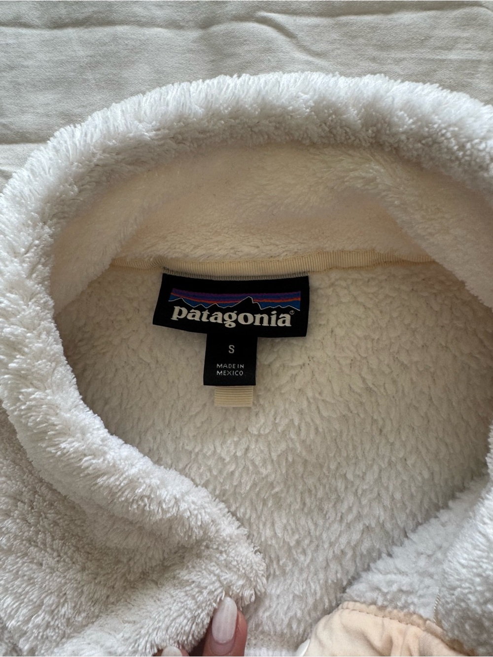Patagonia Re-Tool Snap-T Fleece Pullover Cream White | Size S - Picture 2 of 5